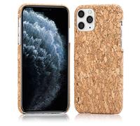 NALIA Coque en Liège Compatible avec iPhone 11 Pro, Slim Cork Hardcase Mince Housse Protection Rigide Nature, Dure Cover Bois Anti-Choc Wood Case Design Bumper Etui Protege, Motiv:Light Cork Pattern