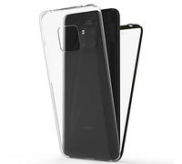 NALIA Coque Integrale Compatible avec Huawei Mate20 Pro, Mince Housse Avant & Arrière Protection avec Verre Trempé, Ultra-Fine Téléphone Portable Cover Bumper Slim-Fit Case Etui, Couleur:Noir