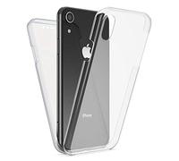 NALIA Coque Integrale Compatible avec iPhone XR, Mince Housse Avant & Arrière 360° Protection avec Verre Trempé, Ultra-Fine Telephone Portable Cover Bumper Case Slim Etui, Couleur:Transparent
