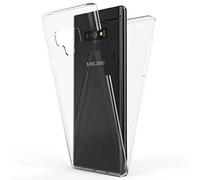 NALIA Coque Integrale Compatible avec Samsung Galaxy Note 9, Mince Housse Avant & Arrière 360° Protection avec Verre Trempé, Ultra-Fine Telephone Portable Cover Bumper Case Etui, Couleur:Transparent