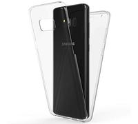 NALIA Coque Integrale Compatible avec Samsung Galaxy S8, Mince Housse Avant & Arrière 360° Protection avec Verre Trempé, Ultra-Fine Telephone Portable Cover Bumper Case Slim Etui, Couleur:Transparent