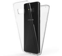NALIA Coque Integrale Compatible avec Samsung Galaxy S8 Plus, Mince Housse Avant & Arrière 360° Protection avec Verre Trempé, Ultra-Fine Telephone Portable Cover Bumper Case Etui, Couleur:Noir