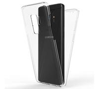 NALIA Coque Integrale Compatible avec Samsung Galaxy S9 Plus, Mince Housse Avant & Arrière 360° Protection avec Verre Trempé, Ultra-Fine Telephone Portable Cover Bumper Case Etui, Couleur:Transparent
