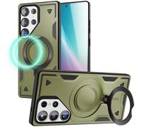NALIA Coque Magnétique Robuste pour Samsung Galaxy S25 Ultra, Vert Rocheux | Coque Dure, Coeur Tendre, Grip Tactique, Puissance Magnétique & Compatibilité, Fini Le Basculement, STORMGUARD