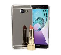 NALIA Coque Miroir Compatible avec Samsung Galaxy A3 2016, Ultra-Fine Housse Protection Slim Mirror Case Silicone Cover, Mince Gel Bumper Anti-Choc Etui Résistant Souple Facile, Couleur:Gris