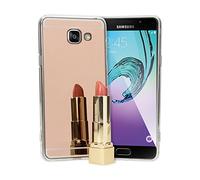 NALIA Coque Miroir Compatible avec Samsung Galaxy A3 2016, Ultra-Fine Housse Protection Slim Mirror Case Silicone Cover, Mince Gel Bumper Anti-Choc Etui Résistant Souple Facile, Couleur:Rose Gold Or