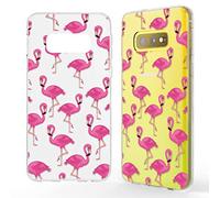 NALIA Coque Motif Compatible avec Samsung Galaxy S10e, Ultra-Fine Housse Dessin Silicone Case, Incassable Mince Souple Transparent Bumper Protection Cover Slim Etui, Designs:Flamingo Pink