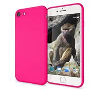 NALIA Coque Néon Compatible avec iPhone SE 2022 / SE 2020/8 / 7, Mince Housse Protection Pastel Silicone Gel Cover Couverture, Ultra-Fine Anti-Choc Case Slim Telephone TPU Bumper, Couleur:Pink Rose