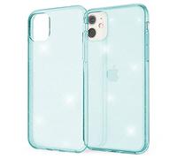 NALIA Coque Paillette pour iPhone 11 - Étui Silicone Scintillant - DAZZLIN (Transparent & Antichoc) - Marque Allemande, Couleur:Turquoise Bleu