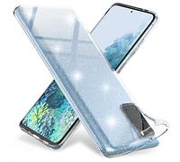 NALIA Coque Paillette pour Samsung Galaxy S20 Plus - Étui Silicone Scintillant - DAZZLIN (Transparent & Antichoc) - Marque Allemande, Couleur:Transparent