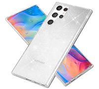 NALIA Coque Paillette pour Samsung Galaxy S22 Ultra - Étui Silicone Scintillant - DAZZLIN (Transparent & Antichoc) - Marque Allemande, Couleur:Transparent