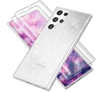 NALIA Coque Paillette pour Samsung Galaxy S23 Ultra - Étui Silicone Scintillant - DAZZLIN (Transparent & Antichoc) - Marque Allemande, Couleur:Transparent