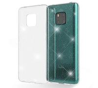 NALIA Coque Paillettes Compatible avec Huawei Mate20 Pro, Ultra-Fine Bling Housse Telephone Protection Back-Cover Etui, Mince Strass Bumper Slim Silicone Case Souple Résistant, Couleur:Transparent
