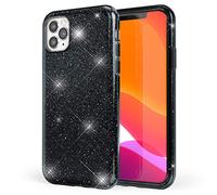 NALIA Coque Paillettes Compatible avec iPhone 11 Pro Max, Brillante Housse Protection Cover Bling Anti-Choc Silicone Gel Case, Ultra Fine Glitter Bumper Mince Telephone Portable, Couleur:Noir