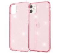 NALIA Coque Paillettes Compatible avec iPhone 11, Ultra Fine Clair Housse Protection Silicone Gel Glitter Case Bling Etui, Mince Cristal Cover Anti-Choc Strass Couverture, Couleur:Pink Rose