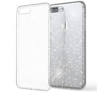NALIA Coque Paillettes Compatible avec iPhone 8 Plus / 7 Plus, Ultra-Fine Bling Housse Protection Back-Cover Premium Etui, Mince Strass Bumper Slim Silicone Case Souple Résistant, Couleur:Transparent