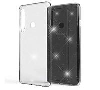 NALIA Coque Paillettes Compatible avec Samsung Galaxy A9 2018, Ultra-Fine Bling Housse Protection Back-Cover Etui, Mince Strass Bumper Slim Silicone Case Souple Résistant, Couleur:Transparent
