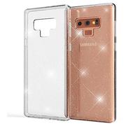 NALIA Coque Paillettes Compatible avec Samsung Galaxy Note 9, Ultra-Fine Bling Housse Protection Back-Cover Etui, Mince Strass Bumper Slim Silicone Case Souple Résistant, Couleur:Transparent