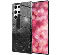 NALIA Coque Paillettes Compatible avec Samsung Galaxy S24 Ultra - Look Scintillant & Grip - SHINEPOP (Silicone Case) - Marque de Berlin, Couleur:Noir