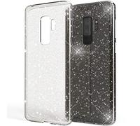 NALIA Coque Paillettes Compatible avec Samsung Galaxy S9 Plus, Fine Bling Housse Protection Back-Cover Premium Etui Mince Strass Bumper Slim Silicone Case Souple Résistant Facile, Couleur:Transparent