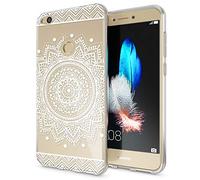 NALIA Coque Protection Compatible avec Huawei P8 Lite 2017, Motif Housse Silicone Portable Premium Case Back-Cover, Ultra-Fine Souple Slim Anti-Choc Bumper Mince Etui, Designs:Circle Flowers