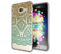 NALIA Coque Protection Compatible avec Samsung Galaxy A3 2016, Motif Housse Silicone Portable Premium Case Cover, Ultra-Fine Souple Slim Anti-Choc Bumper Mince Etui, Designs:Mandala Turquoise Vert