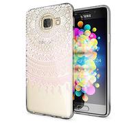 NALIA Coque Protection Compatible avec Samsung Galaxy A3 2016, Motif Housse Silicone Portable Premium Case Cover, Ultra-Fine Souple Slim Anti-Choc Bumper Mince Etui, Designs:Mandala Pink Rose