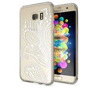 NALIA Coque Protection Compatible avec Samsung Galaxy S7 Edge, Motif Housse Silicone Portable Premium Case Cover Ultra-Fine Souple Gel Slim Anti-Choc Bumper Mince Etui, Designs:Artificial Flowers