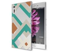NALIA Coque Protection Compatible avec Sony Xperia XZ, Motif Housse Silicone Premium Case Smart-Phone Back-Cover Ultra-Fine Souple Gel Slim Anti-Choc Bumper Mince Etui, Designs:Retro Lines