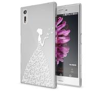 NALIA Coque Protection Compatible avec Sony Xperia XZ, Motif Housse Silicone Premium Case Smart-Phone Back-Cover Ultra-Fine Souple Gel Slim Anti-Choc Bumper Mince Etui, Designs:Butterfly Princess