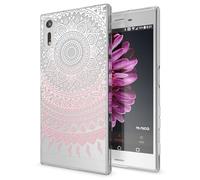 NALIA Coque Protection pour Sony Xperia XZ - Motif, Mandala Pink Rose