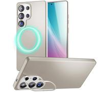 NALIA Coque Rigide Magnétique pour Samsung Galaxy S25 Ultra - Support Caméra Pliable - Overland (Mat & Compatible MagSafe) - Marque Allemande, Couleur:Titane Gris