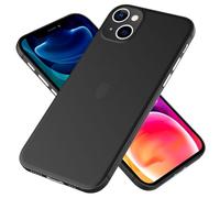 NALIA Coque Rigide Ultra Fine pour iPhone 13 - Mate-Transparent & 0.3mm Mince - Phantom (Housse Fine & Protection Caméra) - Marque Allemande, Couleur:Noir