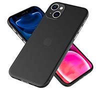 NALIA Coque Rigide Ultra Fine pour iPhone 13 Mini - Mate-Transparent & 0.3mm Mince - Phantom (Housse Fine & Protection Caméra) - Marque Allemande, Couleur:Noir