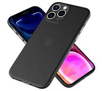 NALIA Coque Rigide Ultra Fine pour iPhone 13 Pro Max - Mate-Transparent & 0.3mm Mince - Phantom (Housse Fine & Protection Caméra) - Marque Allemande, Couleur:Noir