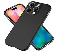 NALIA Coque Rigide Ultra Fine pour iPhone 14 Pro Max - Anti-Traces & 0.5mm Mince - PUREFIT (Mate & Légère) - Marque Allemande, Couleur:Noir