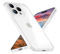 NALIA Coque Rigide Ultra Fine pour iPhone 15 Pro - Mate-Transparent & 0.3mm Mince - Phantom (Housse Fine & Protection Caméra) - Marque Allemande, Couleur:Blanc Transparent