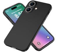 NALIA Coque Rigide Ultra Fine pour iPhone 16 - Anti-Traces & 0.5mm Mince - PUREFIT (Mate & Légère) - Marque Allemande, Couleur:Noir