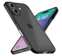 NALIA Coque Rigide Ultra Fine pour iPhone 16 - Mate-Transparent & 0.3mm Mince - Phantom (Housse Fine & Protection Caméra) - Marque Allemande, Couleur:Noir Transparent