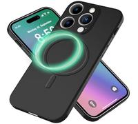 NALIA Coque Rigide Ultra-Fine pour iPhone 16 Pro Max, Noir Opaque | Perfection Extra-Fine, Anneau Magnétique Ton Sur Ton, Finition Mate Intense, Précision Du Détail, THINIX