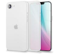 NALIA Coque Rigide Ultra Fine pour iPhone 16e / 17e, Blanc Transparent | Protection Caméra Intégrale, Finition Mate Intelligente, Sensation Zéro Volume, PHANTOM