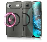 NALIA Coque Rigide Ultra-Fine pour iPhone 17 Air - Compatible MagSafe & 0.3mm - THINIX (Housse Mate Semi-Transparente) - Marque Allemande, Couleur:Noir