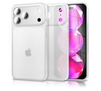 NALIA Coque Rigide Ultra Fine pour iPhone 17 Pro Max, Blanc Transparent | Protection Caméra Intégrale, Finition Givrée, Matériau High-Tech, PHANTOM