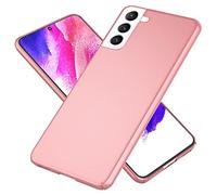 NALIA Coque Rigide Ultra Fine pour Samsung Galaxy S21 FE - 0.5mm Mince & Anti-Traces - PUREFIT (Mate & Légère) - Marque Allemande, Couleur:Rose Or