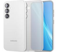 NALIA Coque Rigide Ultra Fine pour Samsung Galaxy S25 Plus | Blanc Transparent, Protection Caméra Intégrale, Finition Givrée, Matériau High-Tech, PHANTOM