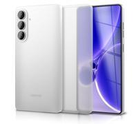 NALIA Coque Rigide Ultra Fine pour Samsung Galaxy S26, Blanc Transparent | Protection Caméra Intégrale, Finition Mate Intelligente, Sensation Zéro Volume, PHANTOM