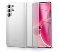 NALIA Coque Rigide Ultra Fine pour Samsung Galaxy S26 Ultra | Blanc Transparent, Protection Caméra Intégrale, Finition Mate Intelligente, Sensation Zéro Volume, PHANTOM
