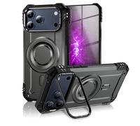 NALIA Coque Robuste Magnétique pour iPhone 17 Pro Max, Gris Tempête | Grip & Sensation, Technologie Smart-Frame, Système Magpower, Ajustement Parfait, GRANITE