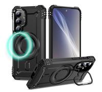 NALIA Coque Robuste Magnétique pour Samsung Galaxy S25 Plus | Grip & Sensation, Technologie Smart-Frame, Système Magpower, Ajustement Parfait, GRANITE