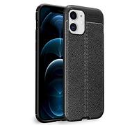 NALIA Coque Silicone Aspect Cuir pour iPhone 12 / iPhone 12 Pro - Grip & Mat - Barron Housse Protection (Anti-Traces, Antichoc & Fine) - Marque Allemande